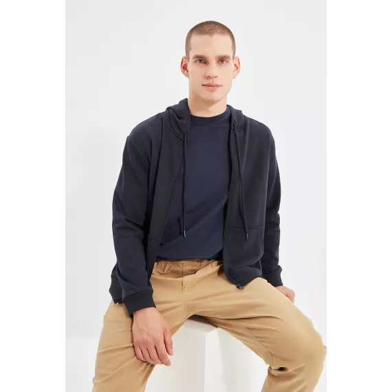 Кардиган TRENDYOL MAN, Цвет: Темно-синий, Размер: 2XL