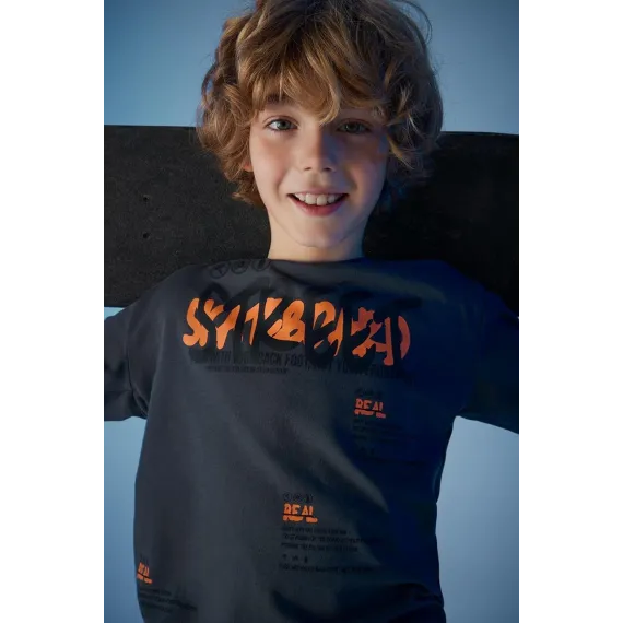 Футболка DeFacto, Цвет: Антрацит, Размер: 5-6 лет, изображение 3