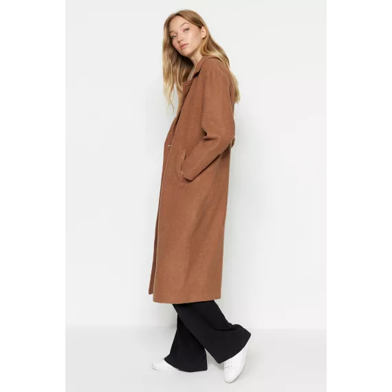Zenanlar üçin palto TRENDYOL MODEST, Reňk: Goňur, Ölçeg: 36, 2 image