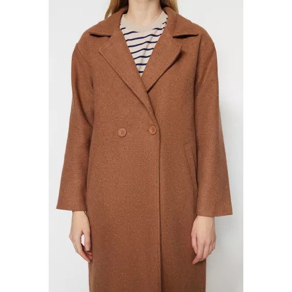 Zenanlar üçin palto TRENDYOL MODEST, Reňk: Goňur, Ölçeg: 36, 3 image