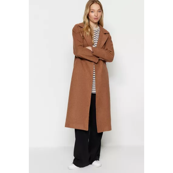 Zenanlar üçin palto TRENDYOL MODEST, Reňk: Goňur, Ölçeg: 36, 4 image
