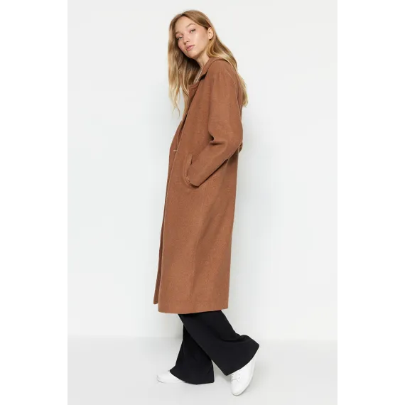 Пальто TRENDYOL MODEST, Цвет: Коричневый, Размер: 40, изображение 2
