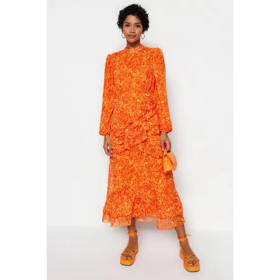 Zenan köýnek TRENDYOL MODEST, Reňk: Mämişi, Ölçeg: 40