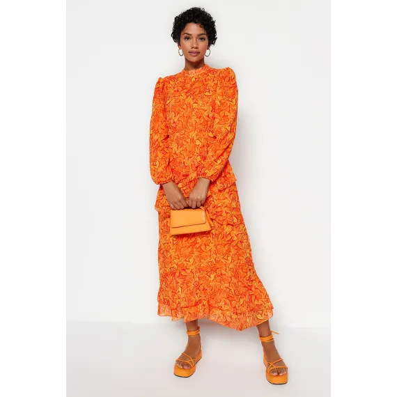Zenan köýnek TRENDYOL MODEST, Reňk: Mämişi, Ölçeg: 40, 2 image