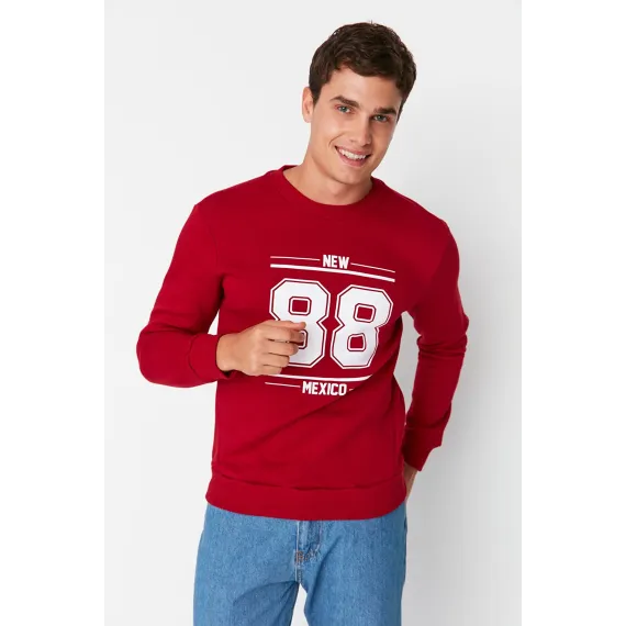 Свитшот TRENDYOL MAN, Цвет: Красный, Размер: XL, изображение 2