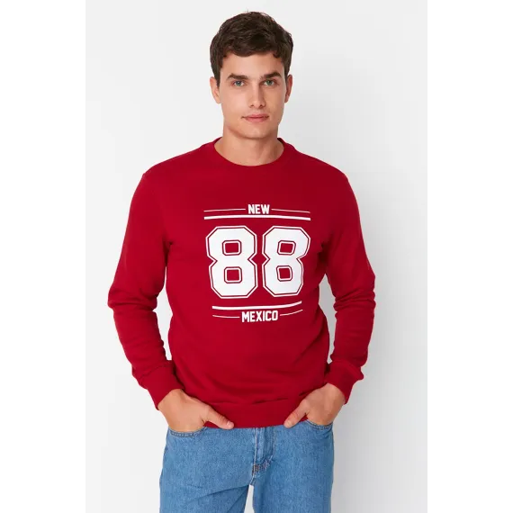 Свитшот TRENDYOL MAN, Цвет: Красный, Размер: XL, изображение 4