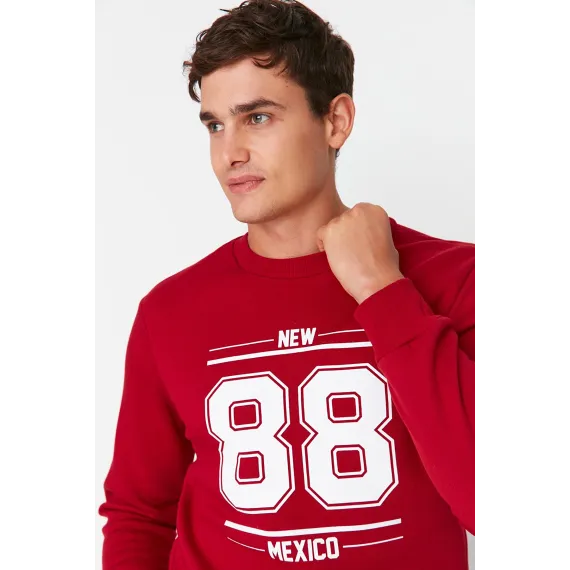 Свитшот TRENDYOL MAN, Цвет: Красный, Размер: XL