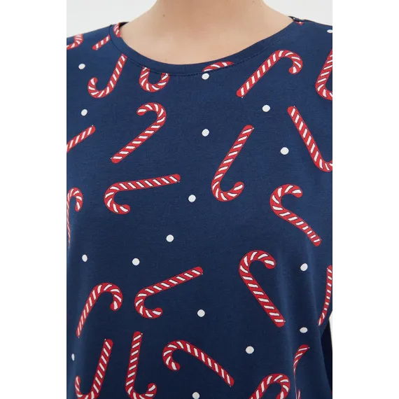 Zenan pižama komplekti TRENDYOLMILLA, Reňk: Goýy gök, Ölçeg: 2XL, 4 image