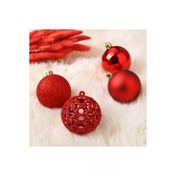 Новогодние ёлочные шары Karaca Home, Цвет: Красный, Размер: STD, изображение 2
