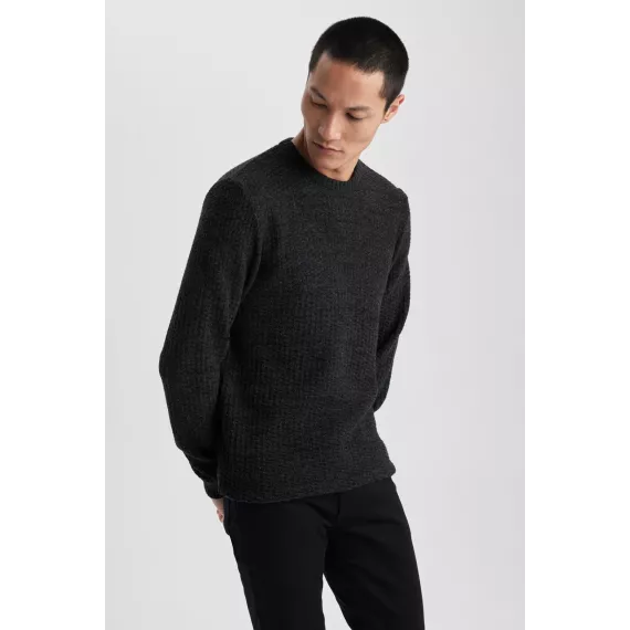 Свитер DeFacto, Цвет: Серый, Размер: 2XL, изображение 4