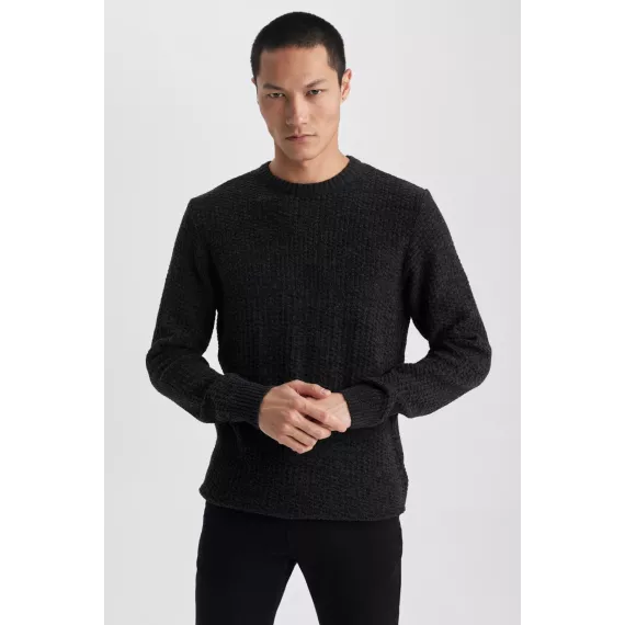 Свитер DeFacto, Цвет: Серый, Размер: 2XL, изображение 3