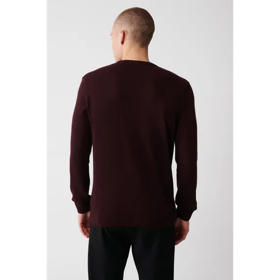 Свитер AVVA, Цвет: Бордовый, Размер: L, изображение 4