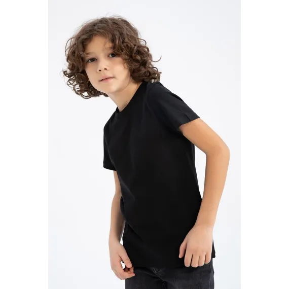Футболка DeFacto, Цвет: Черный, Размер: 7-8 лет, изображение 4
