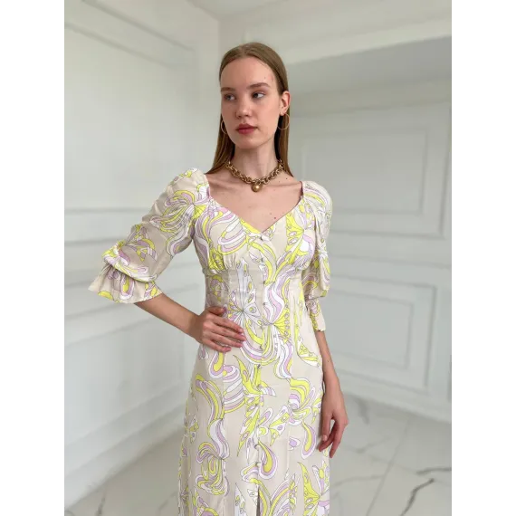 Платье Hotfashion, Цвет: Бежевый, Размер: S, изображение 3