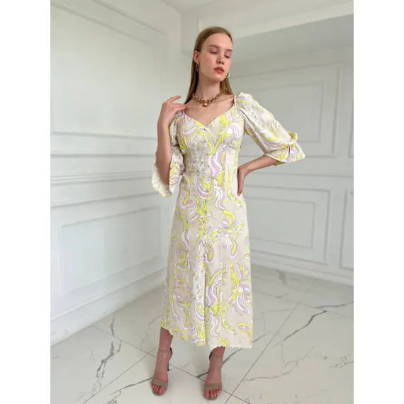 Платье Hotfashion, Цвет: Бежевый, Размер: S