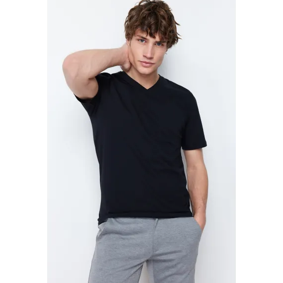 Футболка TRENDYOL MAN, Цвет: Черный, Размер: 3XL, изображение 2