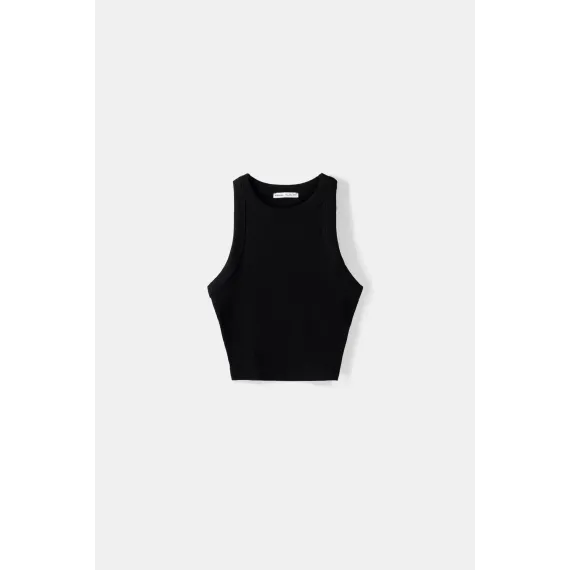 Топ BERSHKA, Цвет: Черный, Размер: S, изображение 2