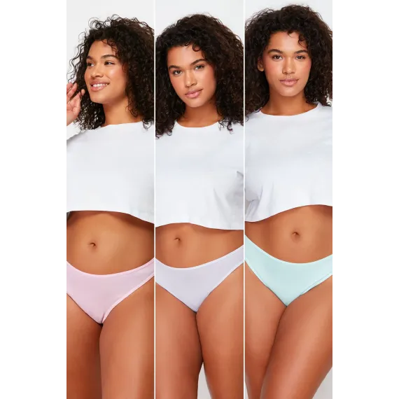 Zenan string içki eşigi 3 sany TRENDYOLMILLA, Reňk: Dürli reňkli, Ölçeg: 2XL
