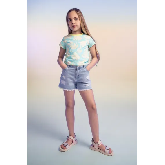 Футболка DeFacto, Цвет: Бирюзовый, Размер: 8-9 лет, изображение 2