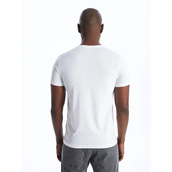 Erkekler üçin futbolka LC Waikiki, Reňk: Ak, Ölçeg: XL, 5 image
