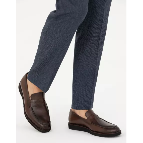 Erkek loafer aýakgap Pierre Cardin, Reňk: Goňur, Ölçeg: 42