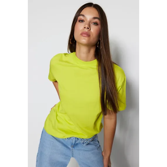 Фуболка TRENDYOLMILLA, Reňk: Sary, Ölçeg: S, 2 image