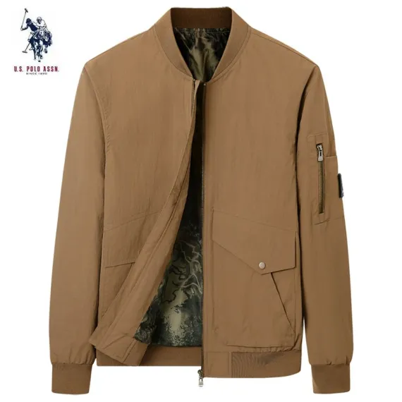 Мужская куртка-бомбер U.S. POLO ASSN, Цвет: Коричневый, Размер: M