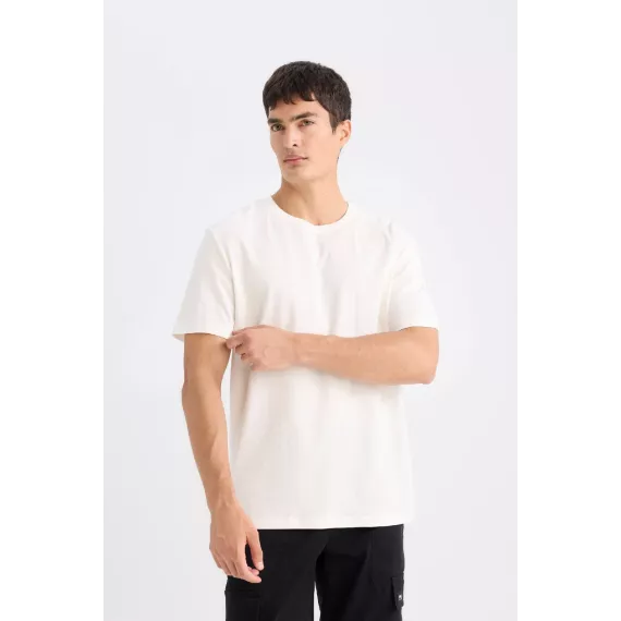 Футболка DeFacto, Reňk: Ak, Ölçeg: XXL, 3 image