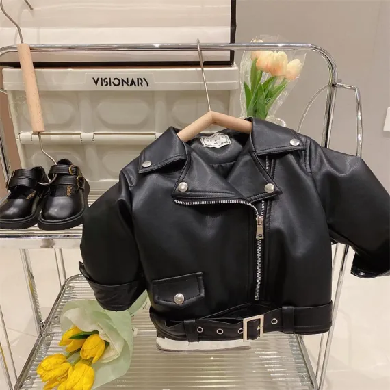 Куртка-косуха YiWu EXW Linxi YiWu EXW, Цвет: Черный, Размер: 7-8 лет, изображение 4