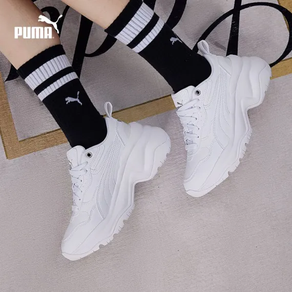 Кроссовки Cilia Wedge женские на платформе PUMA, Цвет: Белый, Размер: 38.5, изображение 2