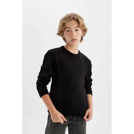 Свитер DeFacto, Цвет: Черный, Размер: 7-8 лет