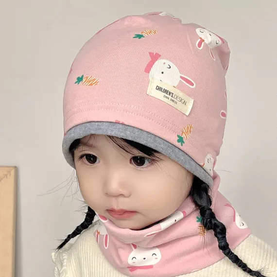 Шапки со снудом Children's Design, Цвет: Розовый, Размер: 6-10 лет