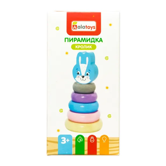 Пирамидка "Кролик"  Alatoys, изображение 8