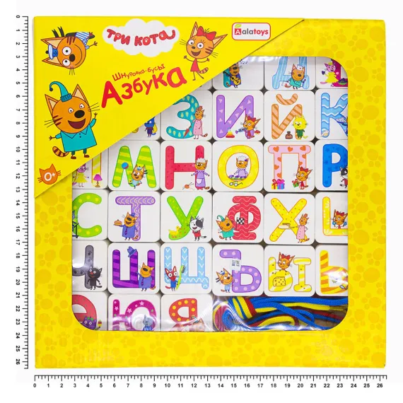 Шнуровка-бусы Три Кота "Азбука" Alatoys, 7 image