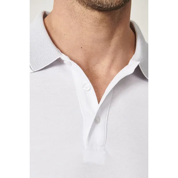 Мужская хлопковая футболка Slim Fit с отложным воротником, не мнется ALTINYILDIZ CLASSICS, Reňk: Ak, Ölçeg: XL, 5 image