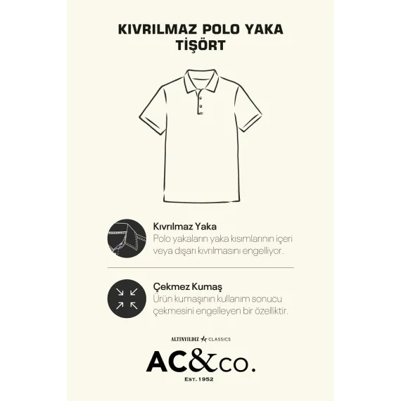 Мужская футболка с поло Slim Fit из хлопковой ткани, не линяет, зеленая ALTINYILDIZ CLASSICS, Reňk: Ýaşyl, Ölçeg: S, 4 image