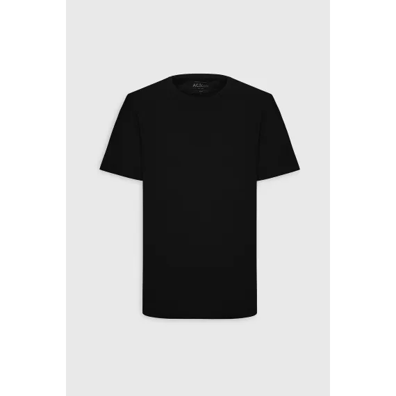 Мужская черная футболка Slim Fit с круглым вырезом ALTINYILDIZ CLASSICS, Reňk: Gara, Ölçeg: S, 8 image