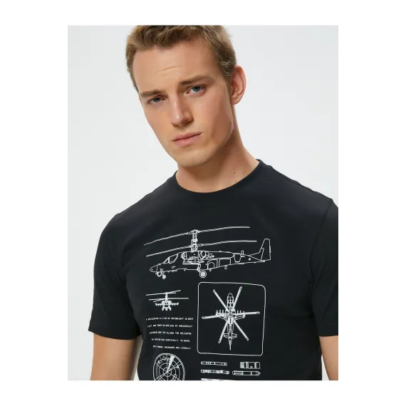 Футболка Koton, Цвет: Черный, Размер: 2XL