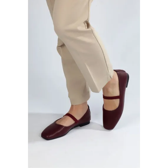 Балетки Ayselin moda, Цвет: Бордовый, Размер: 36, изображение 5