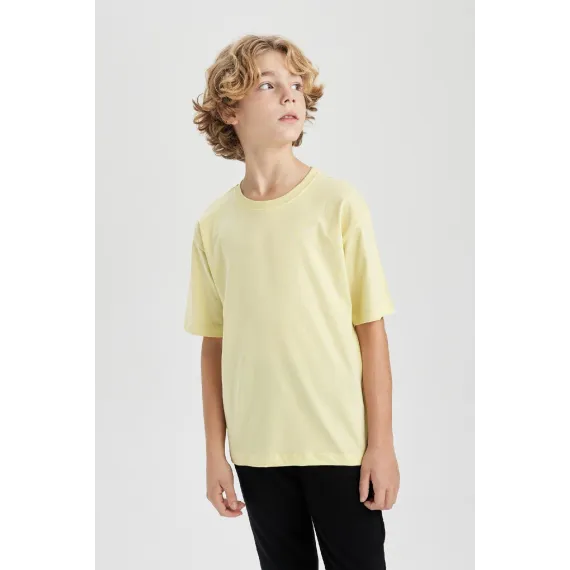 Футболка Oversize с круглым вырезом DeFacto, Цвет: Желтый, Размер: 13-14 лет, изображение 3