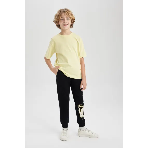 Футболка Oversize с круглым вырезом DeFacto, Цвет: Желтый, Размер: 7-8 лет, изображение 2