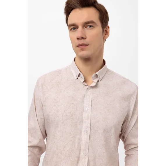 Рубашка SÜVARİ, Цвет: Бежевый, Размер: XL, изображение 4