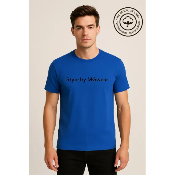Футболка с принтом MG Wear, Цвет: Синий, Размер: S