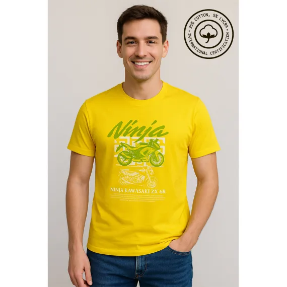 Футболка с принтом MG Wear, Цвет: Желтый, Размер: S