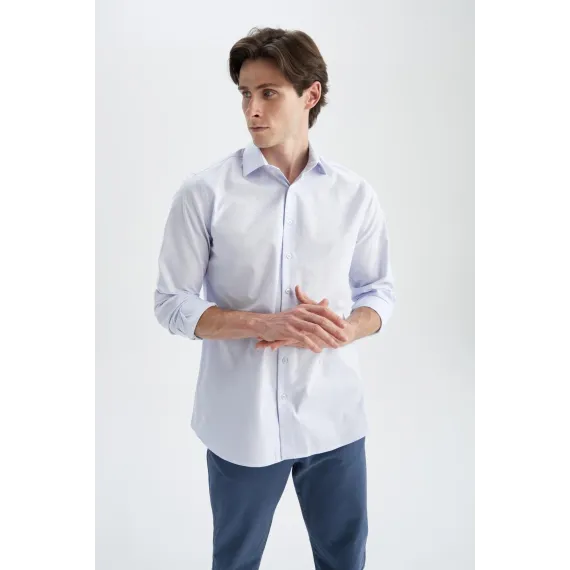 Рубашка DeFacto, Цвет: Голубой, Размер: 2XL, изображение 5