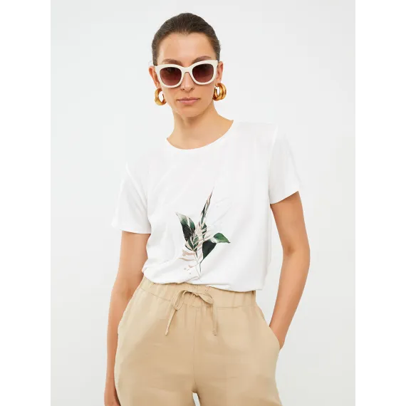 Футболка LC Waikiki, Reňk: Экрю, Ölçeg: XL