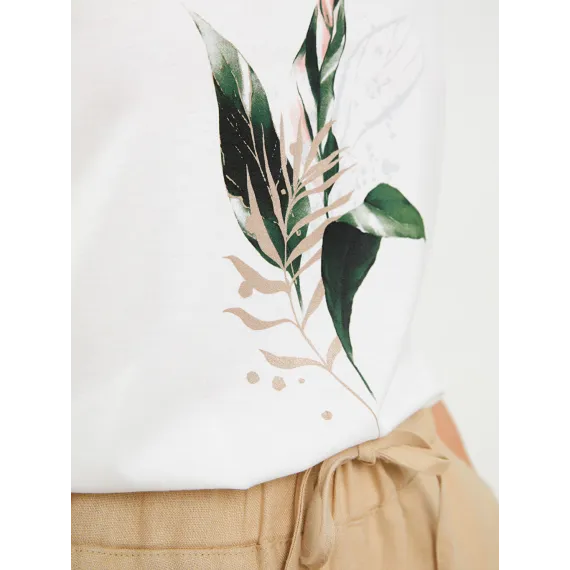 Футболка LC Waikiki, Reňk: Экрю, Ölçeg: XL, 4 image