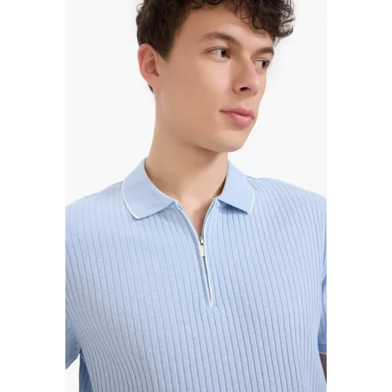 Батник DeFacto, Цвет: Голубой, Размер: 3XL, изображение 3