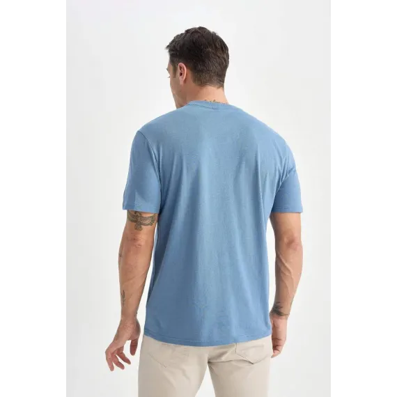 Футболка DeFacto, Цвет: Индиго, Размер: 3XL, изображение 4