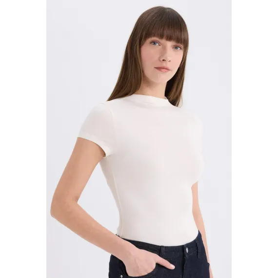 Футболка DeFacto, Reňk: Экрю, Ölçeg: XL